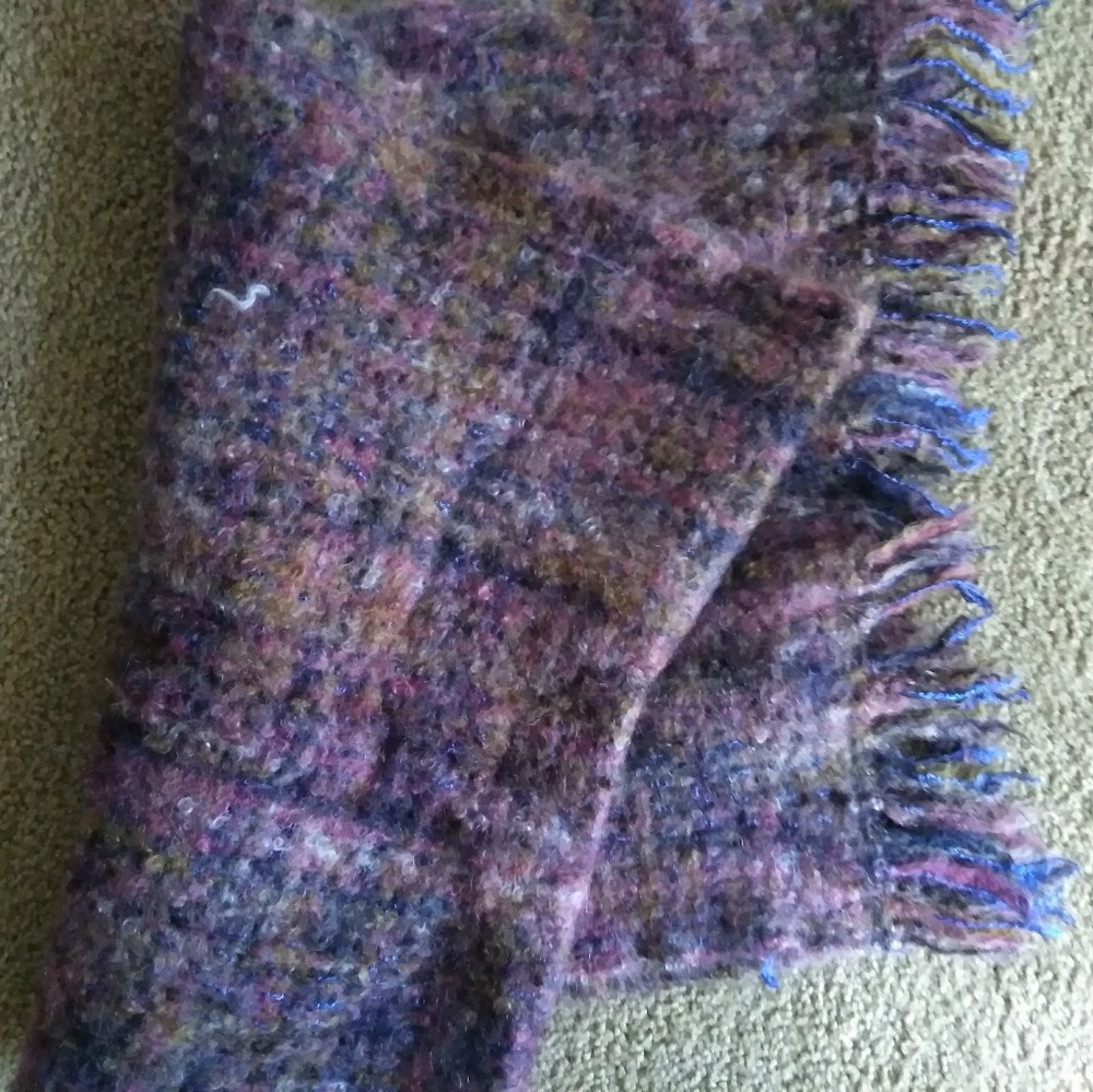 Multi Colored Mohair Wool Wrap - image 3